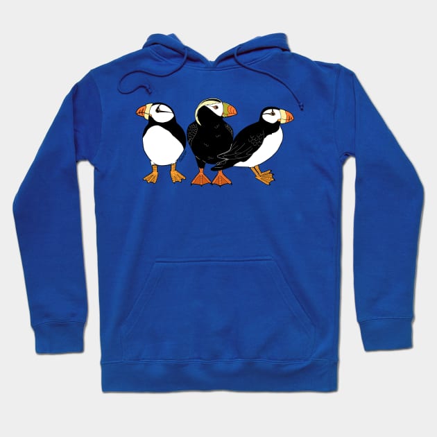 Puffins Hoodie by HonuHoney